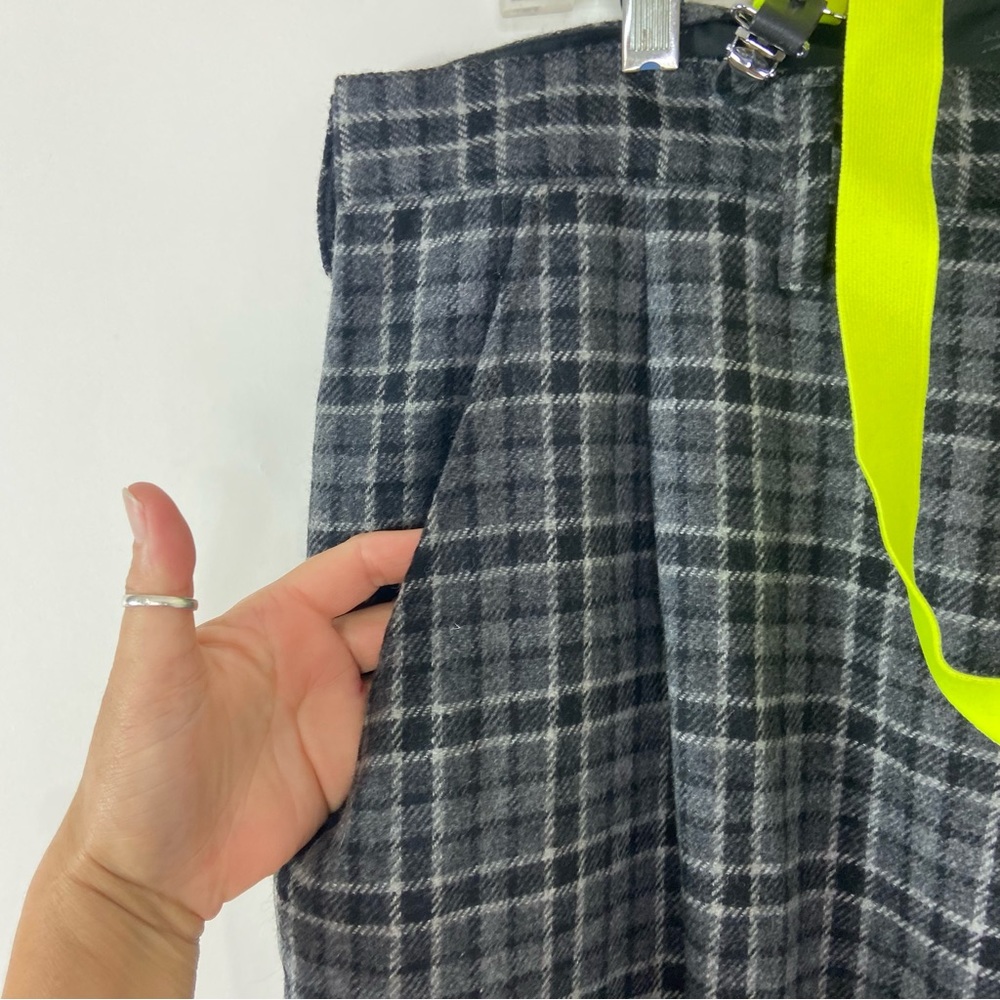 Men's Black Plaid Dress Pants - Classic Tailored Fit - Picture 2 of 12
